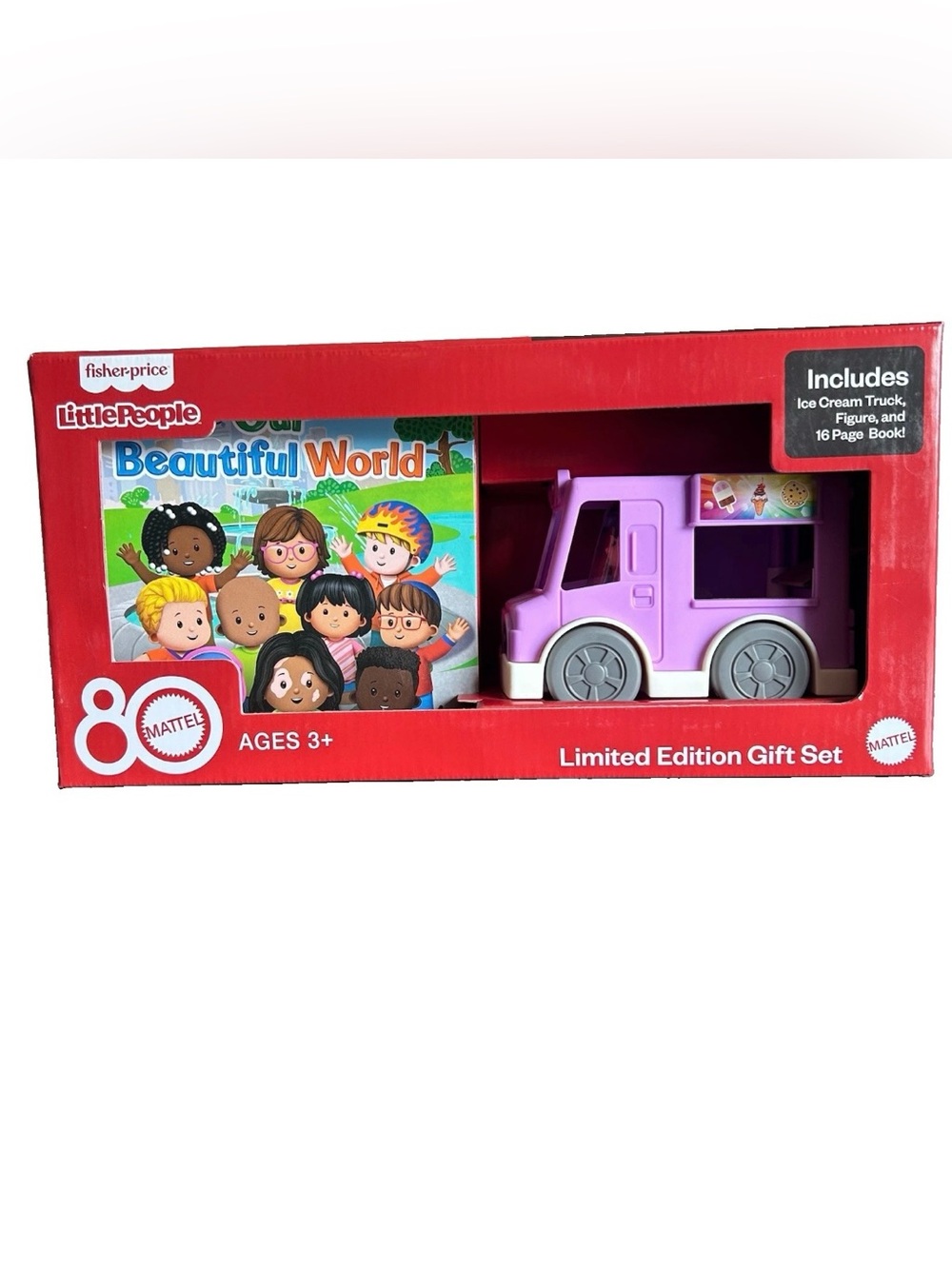 Fisher-Price Little People Ice Cream Truck Beautiful World Gift Set Mattel 80th